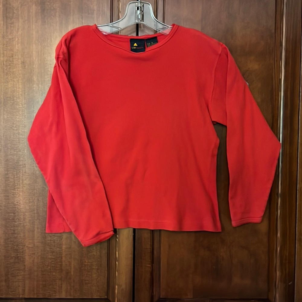 Womens Small red Lizsport casual ribbed top
